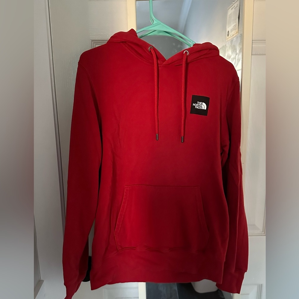 The North Face red sweatshirt with hoodie